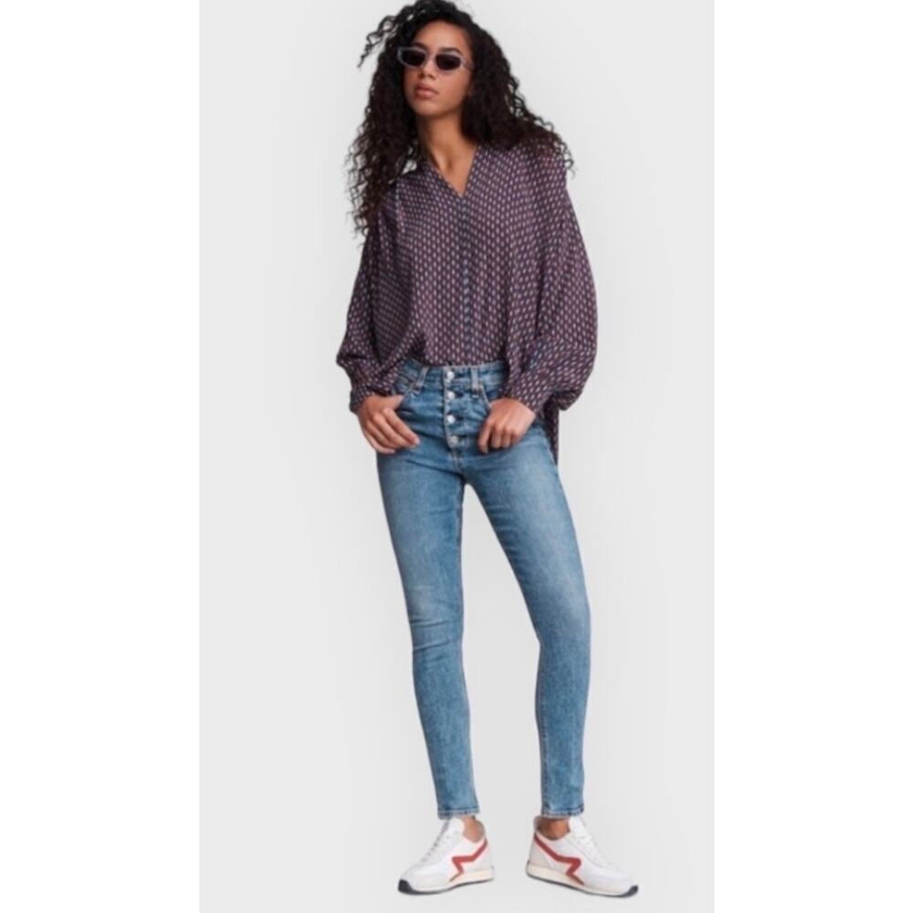 Rag & Bone Nina High Rise Ankle Skinny Jeans women's Size 26 Buttonfly